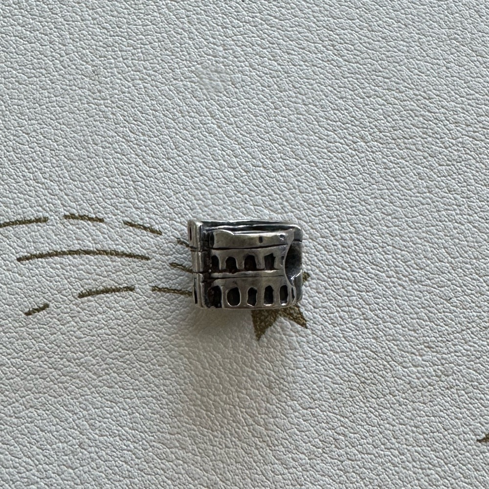 Handmade Colosseum Silver Charm